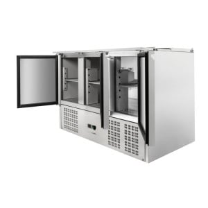 Saladette Compacte 3 Portes - Avec Couvercle Coulissant - Dynasteel