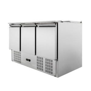 Saladette Compacte 3 Portes - Avec Couvercle Coulissant - Dynasteel