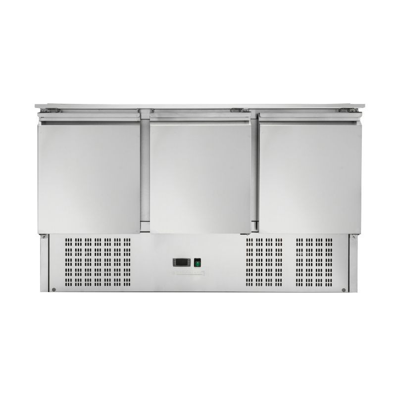 Saladette Compacte 3 Portes - Avec Couvercle Coulissant - Dynasteel