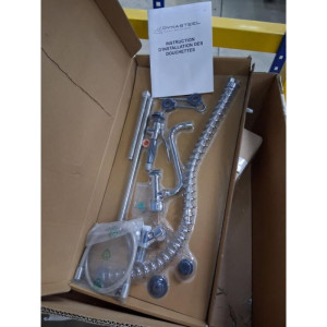 Dish Spray with Single-Hole Mixer with Gooseneck - Dynasteel