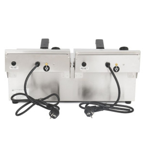 Friteuse Professionnelle - 2 x 10 L - Dynasteel