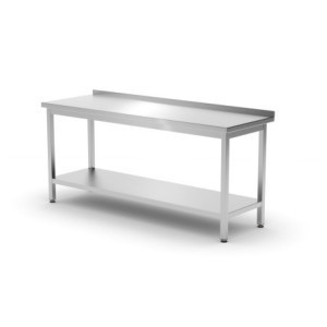 Zidni stol Profi Line s policom - D 1800 x Š 600 mm - HENDI