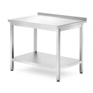 Table de Travail Murale Profi Line avec Étagère - P 700 x L 1000 mm - HENDI
