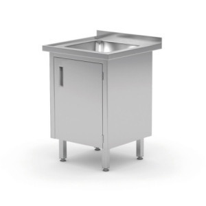Zavareni sudoper s ormarićem - D 600 x Š 600 mm - HENDI