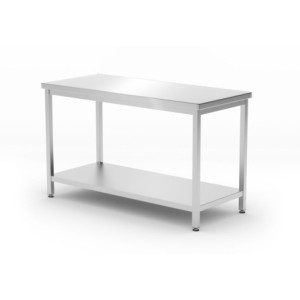 Središnji radni stol Kitchen Line s policom - D 600 x Š 1200 mm - HENDI