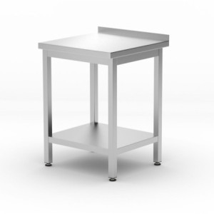 Zidni radni stol Kitchen Line s policom - D 600 x Š 600 mm - HENDI