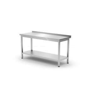 Table de Travail Murale Kitchen Line avec Étagère - P 600 x L 1200 mm - HENDI