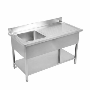 Plonge 1 Bac avec Dosseret et Etagère - L 1000 x P 700 mm - Dynasteel