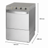 Professional Dishwasher with Rinse Aid and Detergent Dispenser and Drain Pump - 50 x 50 cm - 50 x 50 cm