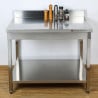 Table Inox avec Dosseret et Etagère - Dynasteel - Essentiel restauration