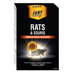 Pré-Dosés Sachets de Céréales pour Rats et Souris - Lot de 6 x 25 g