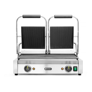 Grill za kontakt - Dvostruki model - Rebraste ploče obnovljeno
