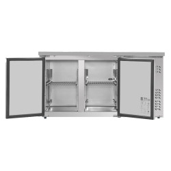 Pozitivni rashladni stol s 2 vrata 228 L ventilirani inox
