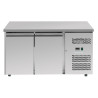 Pozitivni rashladni stol s 2 vrata 228 L ventilirani inox