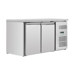 Pozitivni rashladni stol s 2 vrata 228 L ventilirani inox