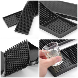Tapis za bar PVC 59 cm Crni — Ocjeđivač Pult CHR