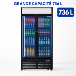 Vitrine za piće 736 L 2 staklena vrata 2-8 °C R290