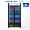 Vitrine za piće 736 L 2 staklena vrata 2-8 °C R290