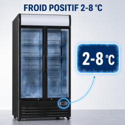 Vitrine za piće 736 L 2 staklena vrata 2-8 °C R290