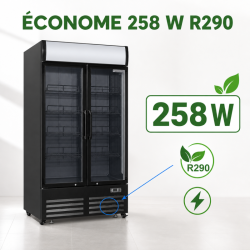 Vitrine za piće 736 L 2 staklena vrata 2-8 °C R290