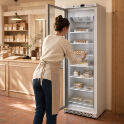 Armoire za zamrzavanje 400 L sa staklenim vratima, ventilirano hlađenje -18/-22°C