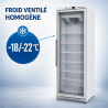 Armoire za zamrzavanje 400 L sa staklenim vratima, ventilirano hlađenje -18/-22°C