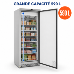 Zamrzivač Ormar 590 L Inox Ventilirano Hlađenje -22 °C