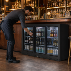 Hladnjak za stražnji bar 320 L s 3 klizna staklena vrata