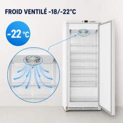 Zamrzivač 590 L Ventilirano hlađenje -18/-22°C