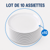 Okrugli tanjur melamin Ø 17,7 cm bijeli - Set od 10