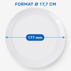 Okrugli tanjur melamin Ø 17,7 cm bijeli - Set od 10