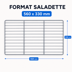 Grille pour Saladette 560 x 330 mm — Plastificirana polica
