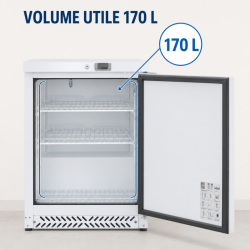 Mini negativni hladnjak 170 L -18°C bijeli