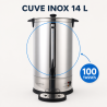 Percolator Profesional 14 L 100 Šalica 1650 W Inox