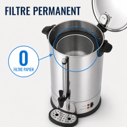 Percolator Profesional 14 L 100 Šalica 1650 W Inox