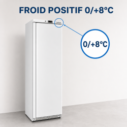 Pozitivni rashladni ormar 380 L 0/+8°C puna vrata