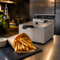 Friteza Profesionalna 10 L 3000 W Inox — Termostat