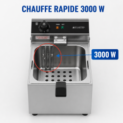 Friteza Profesionalna 10 L 3000 W Inox — Termostat