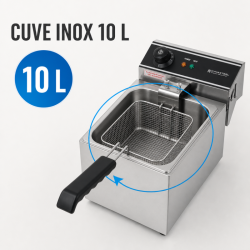Friteza Profesionalna 10 L 3000 W Inox — Termostat