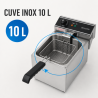 Friteza Profesionalna 10 L 3000 W Inox — Termostat