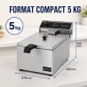 Friteza Profesionalna 10 L 3000 W Inox — Termostat