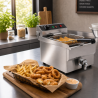 Profesionalna friteza 13 L 3000 W s ispuštanjem - Inox