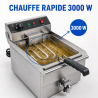 Profesionalna friteza 13 L 3000 W s ispuštanjem - Inox