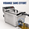 Profesionalna friteza 13 L 3000 W s ispuštanjem - Inox