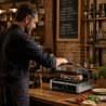 Grill Panini Pro 2200 W Rebrasti 340x220 mm Inox