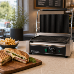 Grill Panini Pro 2200 W Rebrasti 340x220 mm Inox