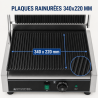 Grill Panini Pro 2200 W Rainuré 340x220 mm Inox