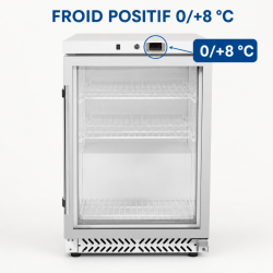 Mini hladnjak s prozirnim vratima 170 L 0/+8 °C - Dynasteel