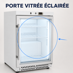 Mini hladnjak s prozirnim vratima 170 L 0/+8 °C - Dynasteel