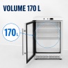 Mini hladnjak s prozirnim vratima 170 L 0/+8 °C - Dynasteel